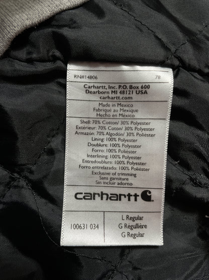 Vintage CARHARTT Size L Zip-up Padded Hoodie Sweat Shirt / E1258S
