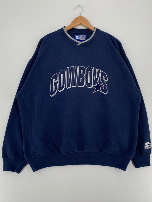 90's STARTER x DALLAS COWBOYS Size XL Vintage NFL Sweat-shirt / A2365