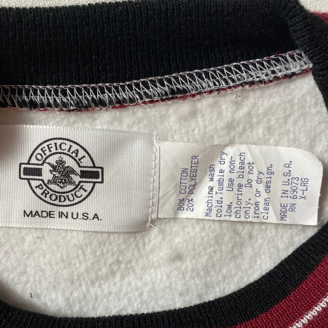 90's BUDWEISER Made in USA Size XL Vintage Sweat-Shirt / A9069