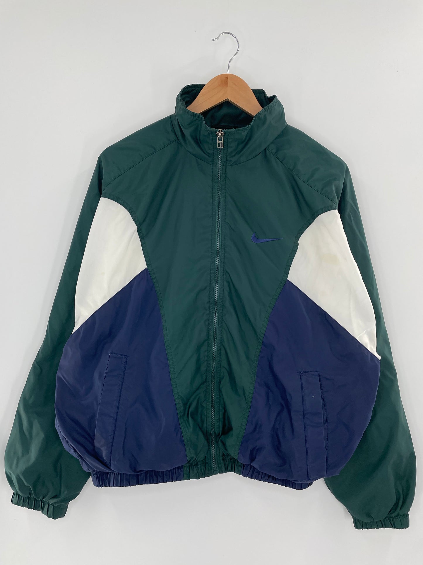 90's NIKE Size M Vintage Zip-up Nylon Jacket / K5344
