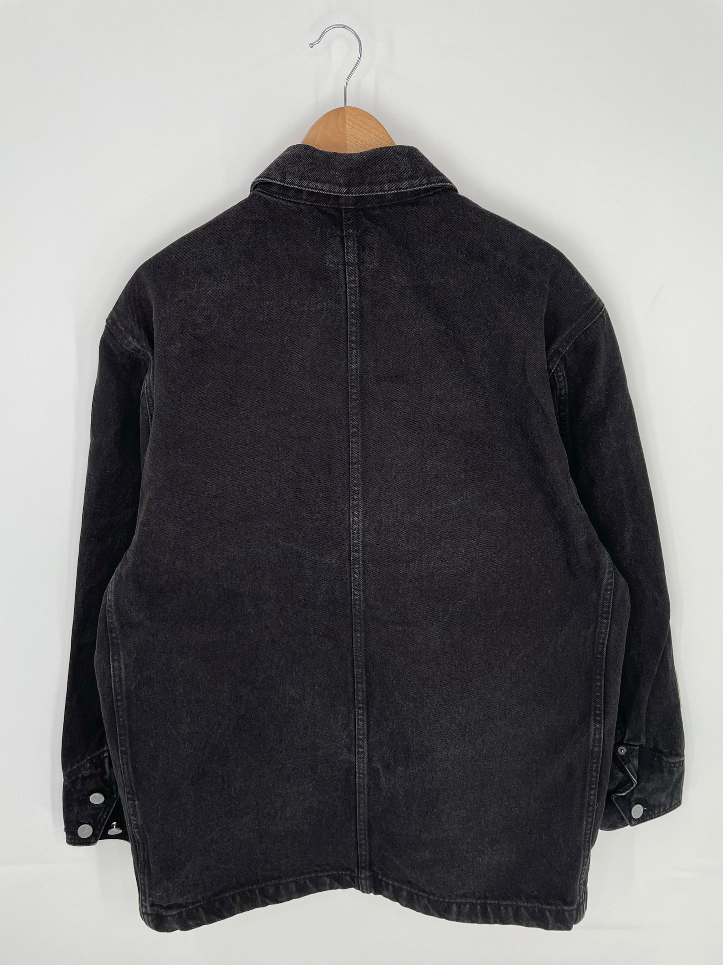 90’s CALVIN KLEIN Size L Black Denim Coverall Jacket / E156