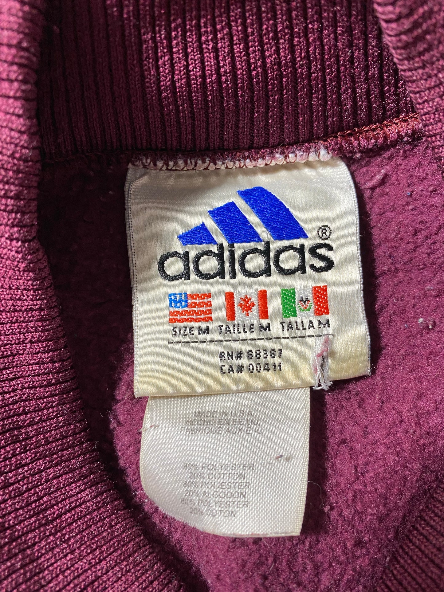 90’s ADIDAS Made in USA Size M Vintage Sweat-Shirt / k5455
