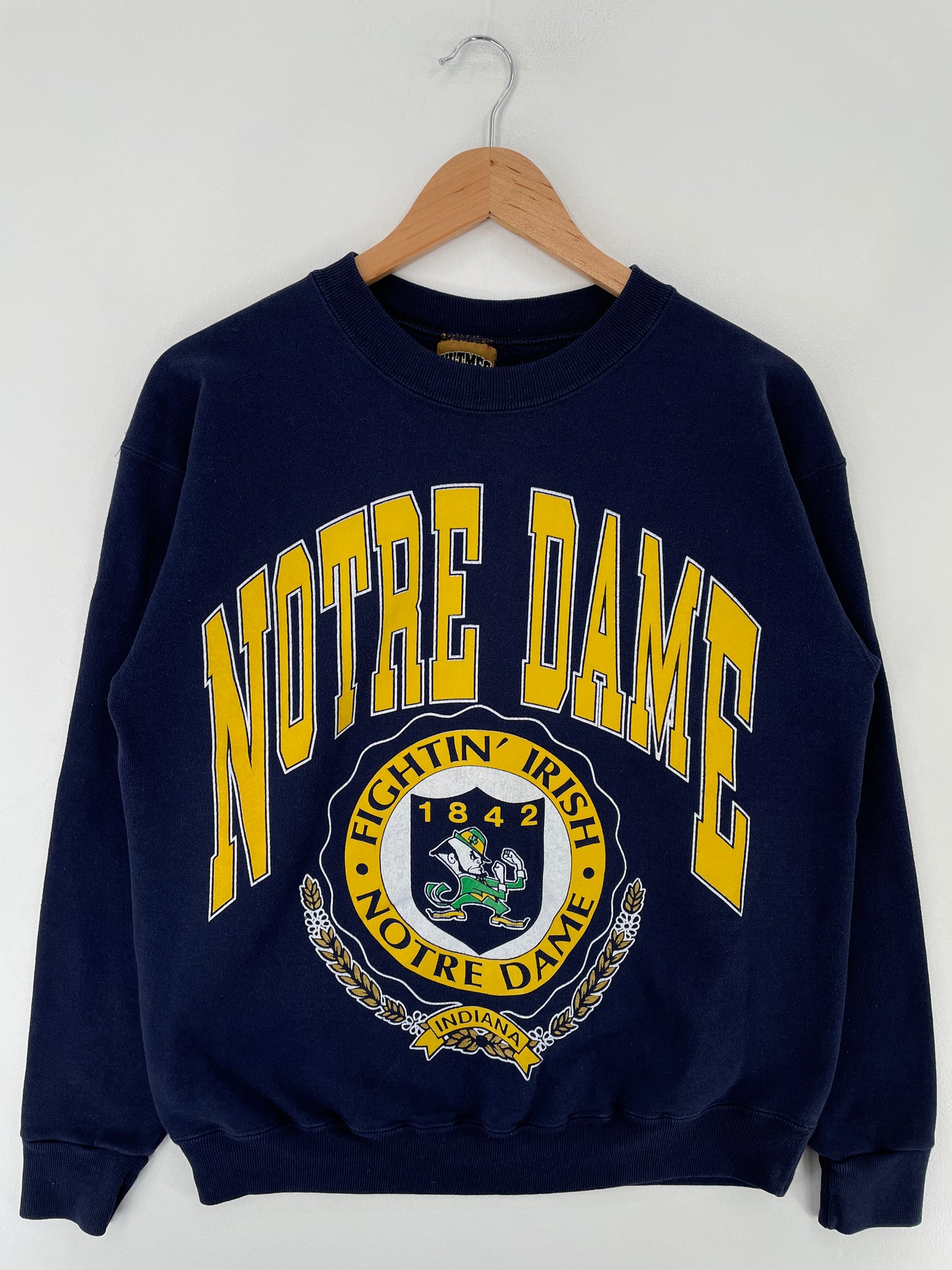 90's NOTRE DAME Made in USA Size M Vintage College Sweat-Shirt / E6645S