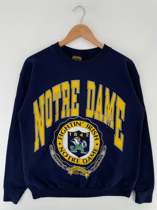 90's NOTRE DAME Made in USA Size M Vintage College Sweat-Shirt / E6645S