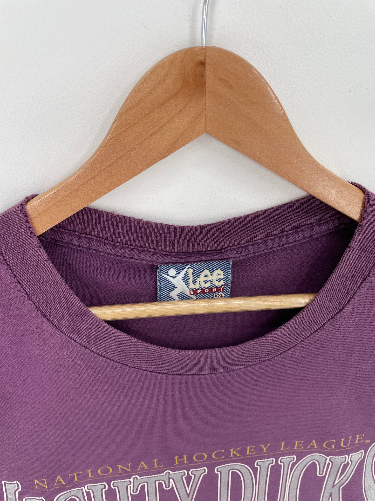 90's ANAHEIM MIGHTY DUCKS MAde in USA Size L Vintage NHL T-Shirt / A3641