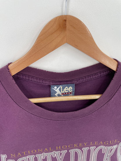 90's ANAHEIM MIGHTY DUCKS MAde in USA Size L Vintage NHL T-Shirt / A3641