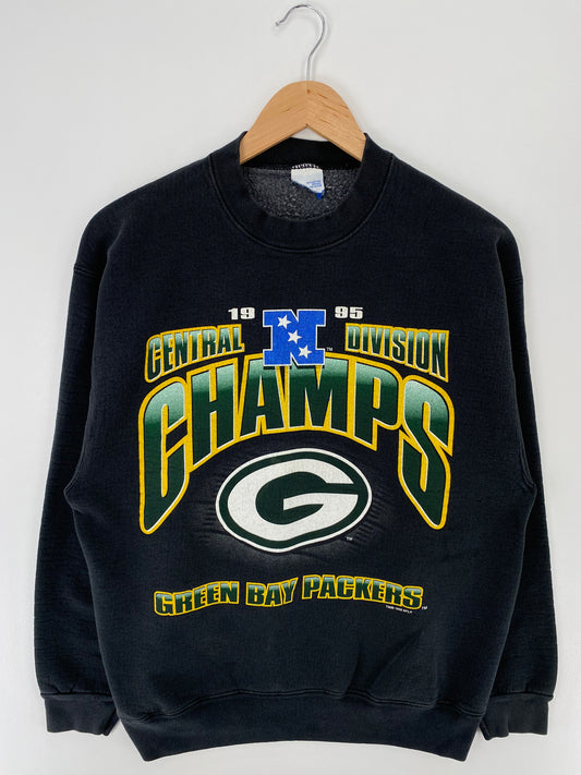 1995 SALEM x GREEN BAY PACKERS Made in USA Size No Tag (Approx.L) Vintage NFL Sweat-shirt / A309