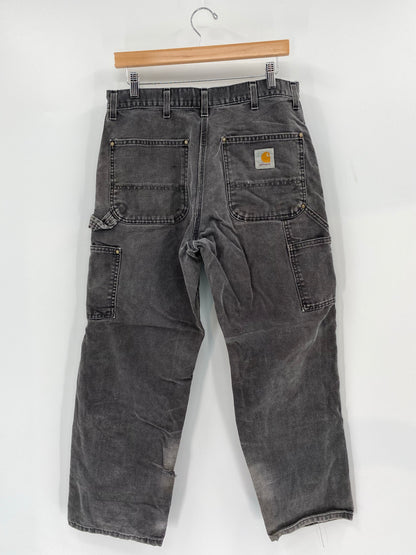 Vintage CARHARTT Size 34x30 Double Knee Duck Pants / K6521