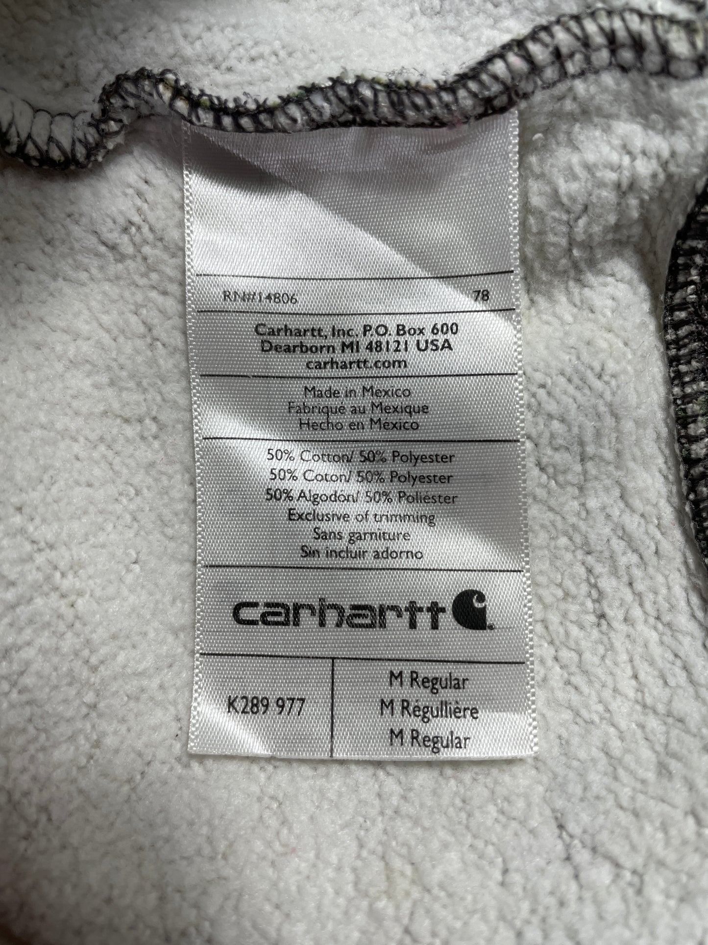 Vintage CARHARTT Size M Zip-up Hoodie Sweat-Shirt / E4364S