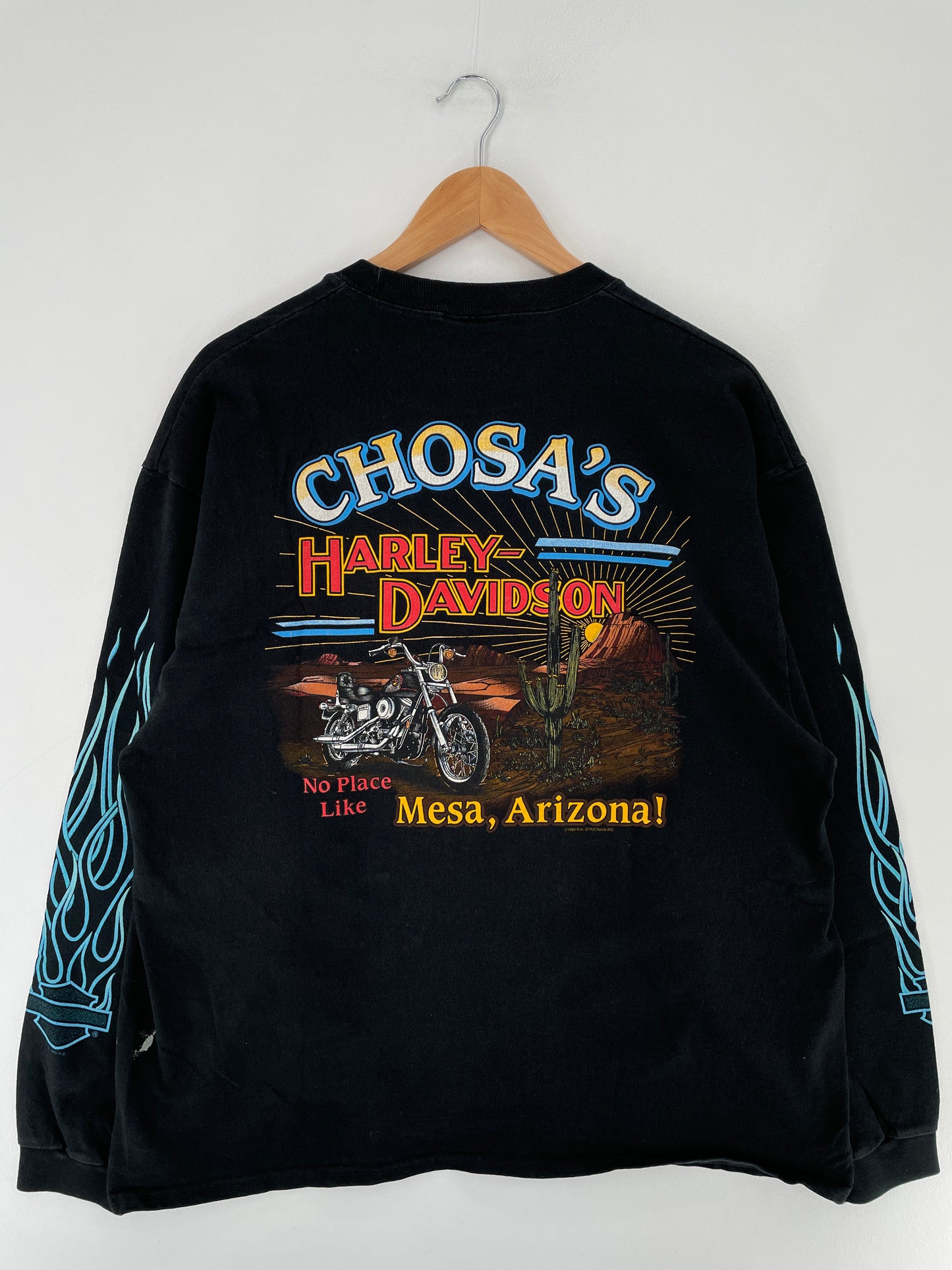 1996 HARLEY DAVIDSON Made in USA Size XL Vintage Long Sleeve T-shirt / E6534T