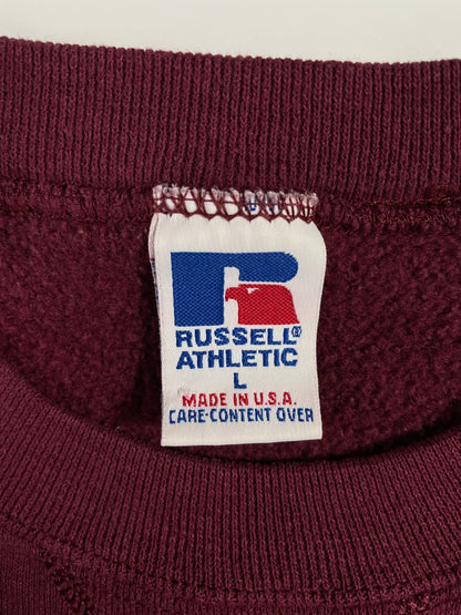 90's RUSSELL x TEXAS SOUTHERN Made in USA Size L Vintage College Sweat-shirt / E1340S