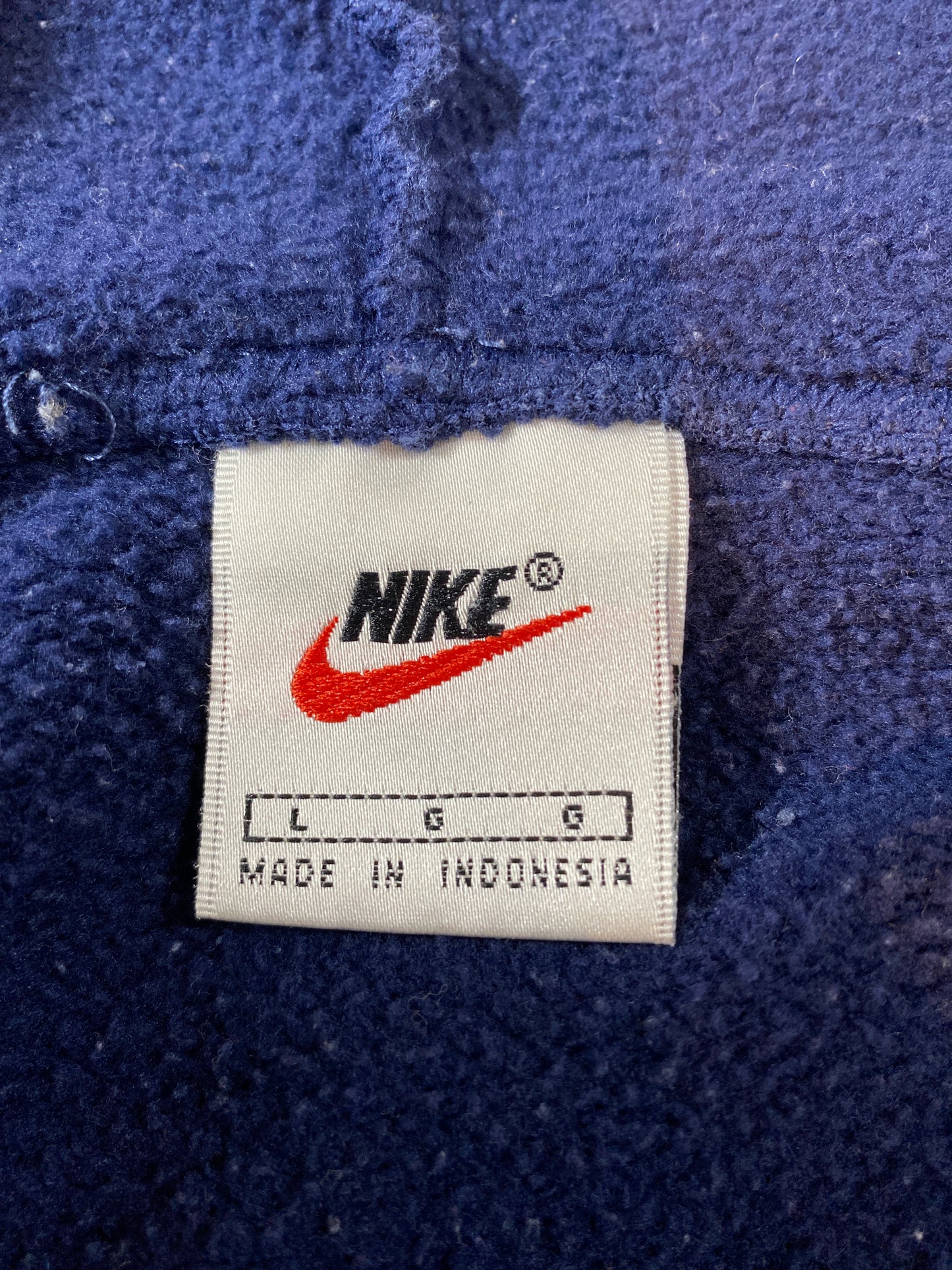 90’s NIKE Size L Vintage Half-zip Hoodie Sweat-shirt / k174