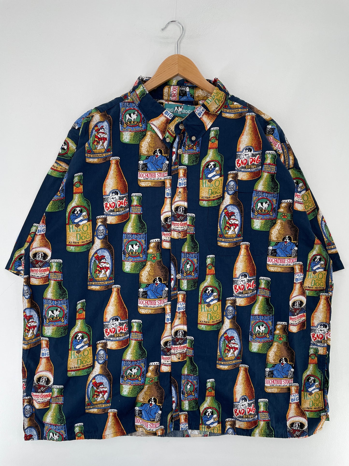 Vintage BUG DOG Size Approx.XXXL Vintage Button Down Shirt / G2063B