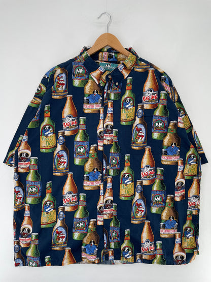 Vintage BUG DOG Size Approx.XXXL Vintage Button Down Shirt / G2063B