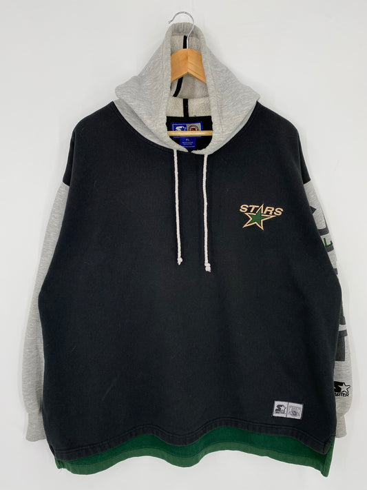 Vintage STARTER x DALLAS STARS Size XL NHL Hoodie Sweat-shirt / K5273