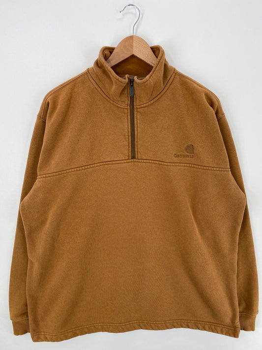 Vintage CARHARTT Size L Half-Zip Sweat-shirts / A943