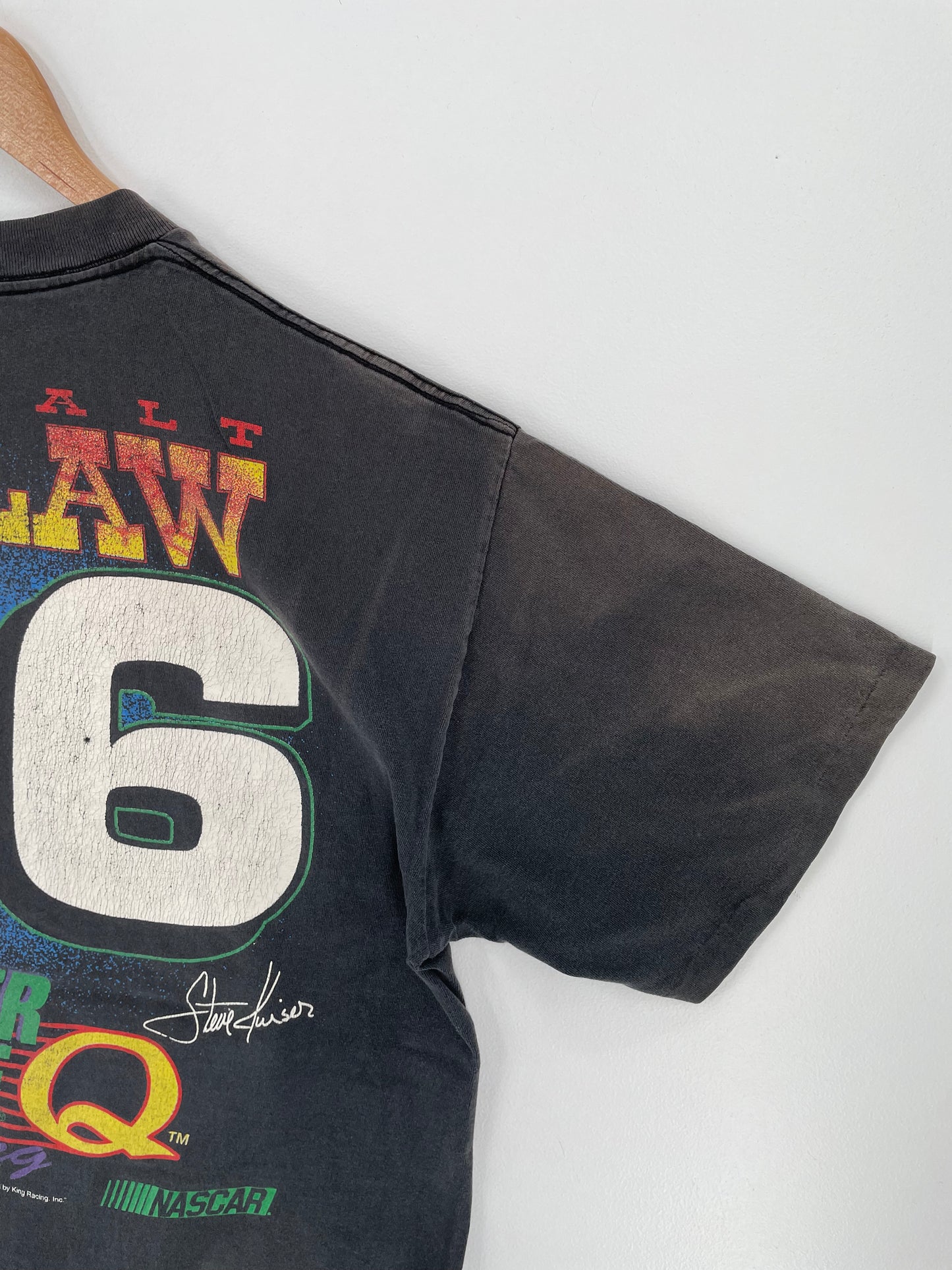 90’s NASCAR x STEVE KINSER Size No Tag (Approx.L-XL) Vintage racing T- Shirt / A1933