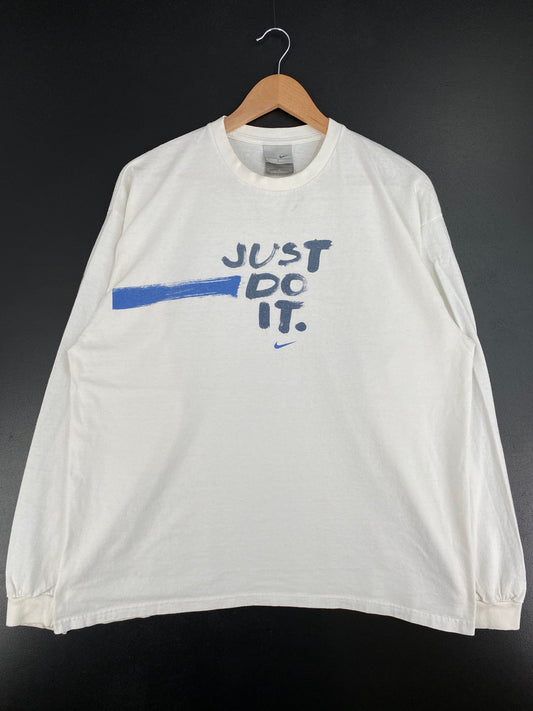 00' NIKE Size L Vintage Long Sleeve T-Shirt / E4449T