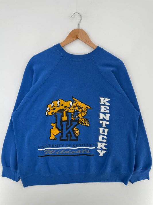 .90's UNIVERSITY OF KENTUCKY Made in USA Size L Vintage College Sweat-shirt / E2688S