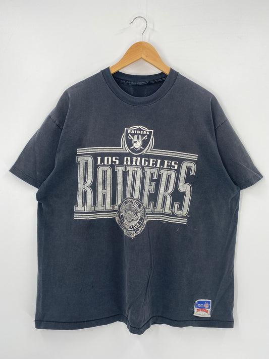 90’s LOS ANGELES RAIDERS Made in USA SiZE No Tag(approx.L) NFL T-shirt / K4917