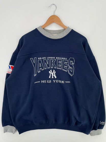 90's NEW YORK YANKEES Size XL Vintage MLB Sweat-Shirt / E1515S