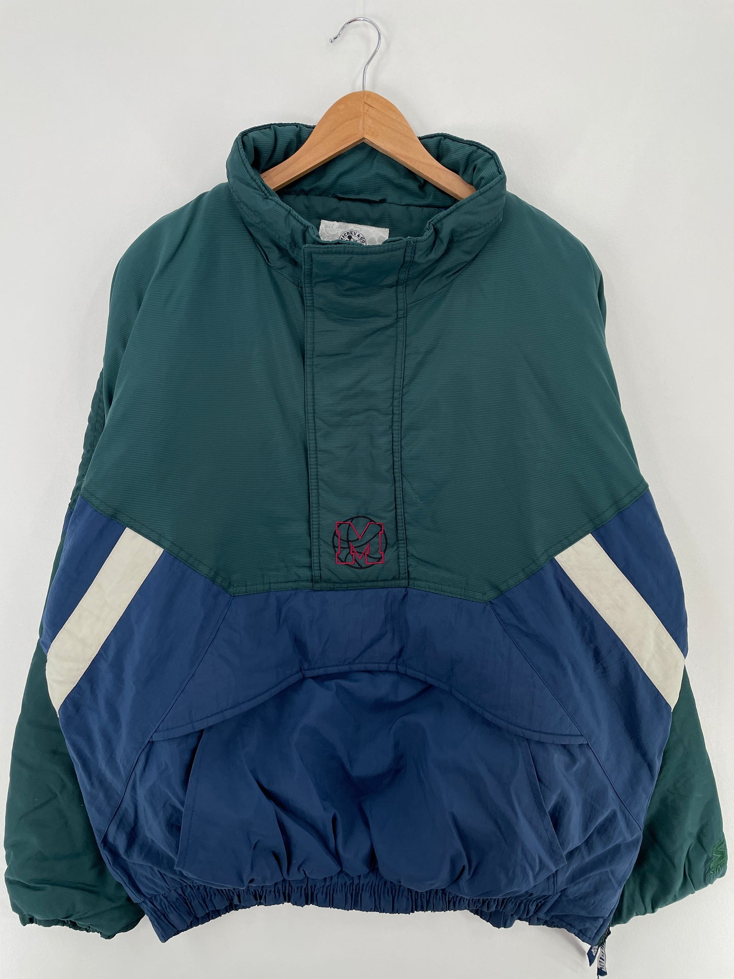 90's STARTER x DISNEY MICKEY Size XL Vintage Padded Nylon Jacket / A9918