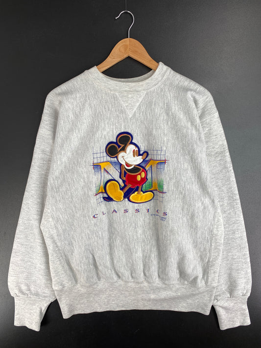 .90's DISNEY MICKEY Made in USA Size L Vintage Sweat-shirt / E2135S
