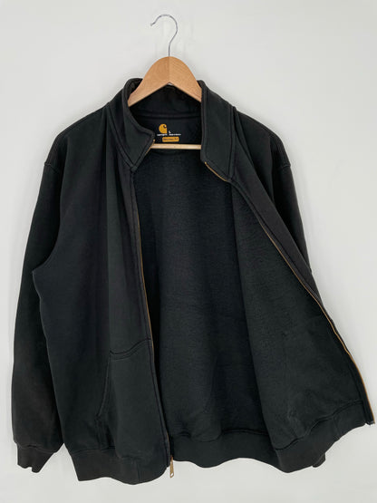 Vintage CARHARTT Size L Zip-up Sweat-Shirt / K9433