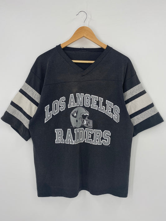 90’s LOS ANGELES RAIDERS Size No Tag( approx. M) Vintage NFL T-shirt / K4921