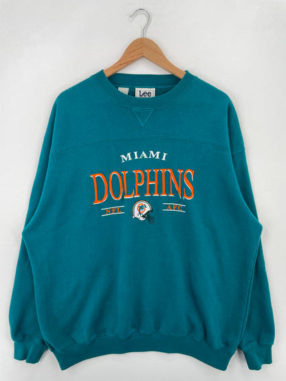 Vintage MIAMI DOLPHINS Size XL NFL College Sweat-Shirt / A7431