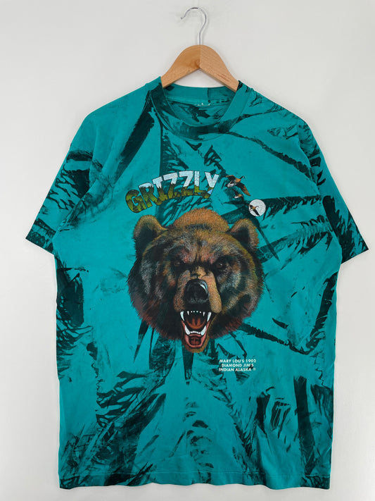 90’s BEAR Size Approx.XXL Animal T-Shirt / E5089T