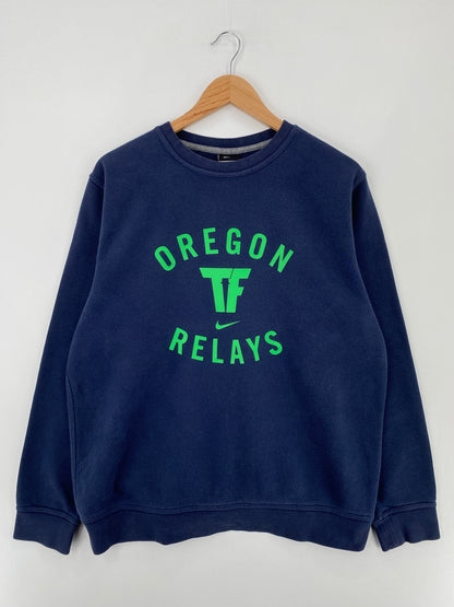 Vintage NIKE x OREGON RELAYS Size L Vintage College Sweat-Shirt / E267