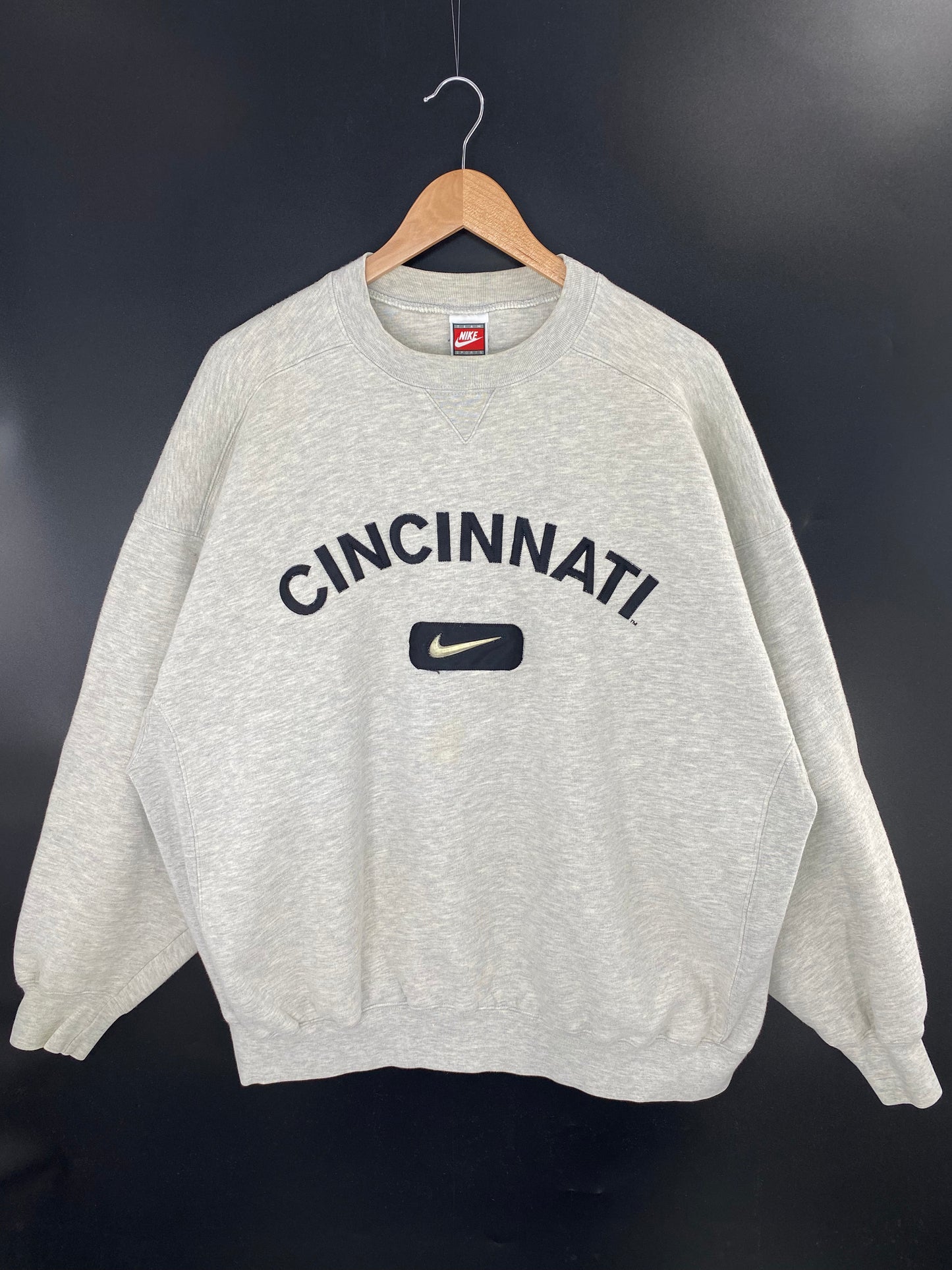 90’s NIKE CINCINNATI Size XL Vintage College Sweat-shirt / K9858