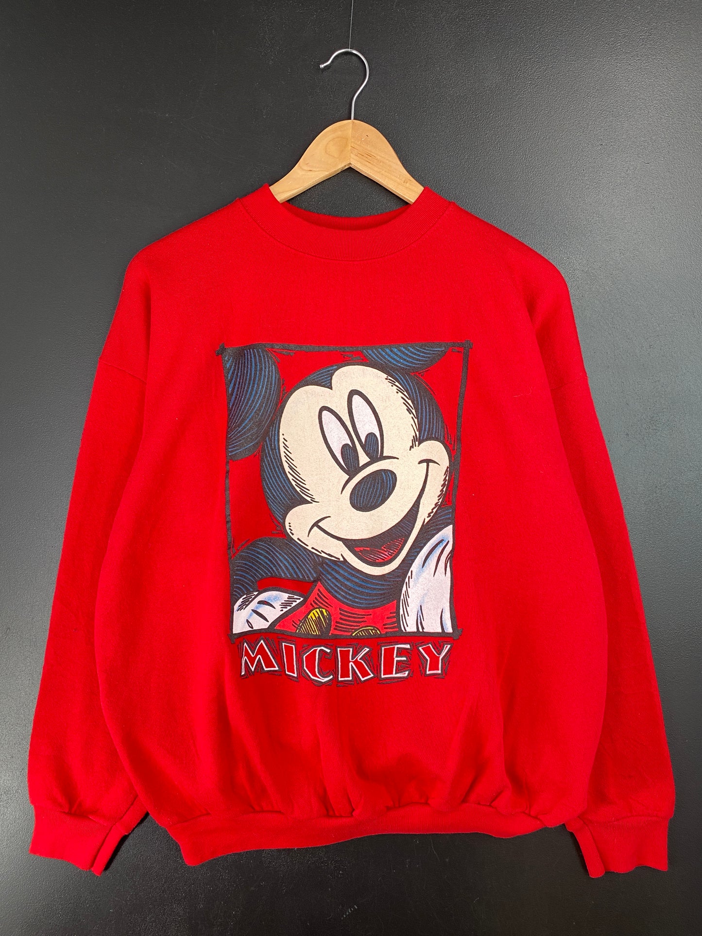 .90's DISNEY MICKEY Made in USA Size XL Vintage Sweat-shirt / A9594