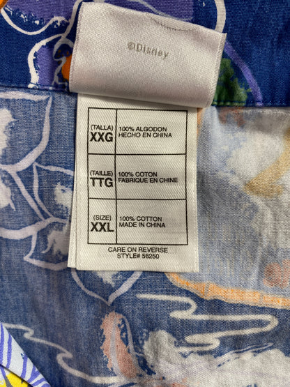 00' DISNEY ALOHA Size XXL Vintage Button Down Short Sleeve Shirt / A4310