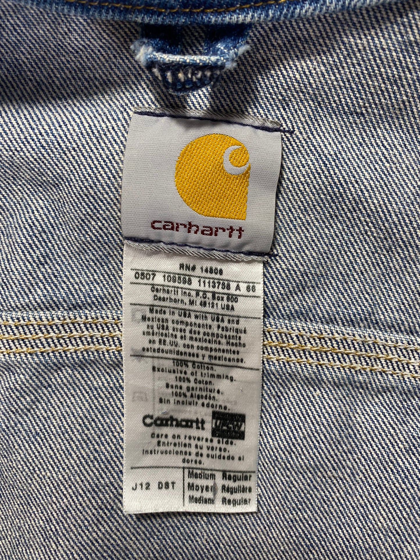Vintage CARHARTT Size M Denim Jacket / A694