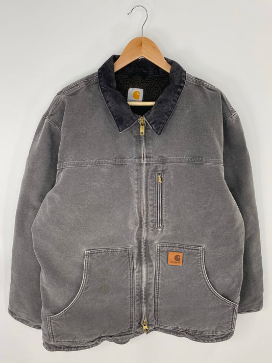 Vintage CARHARTT Size L Zip Up Sweat-shirt Jacket / K8265