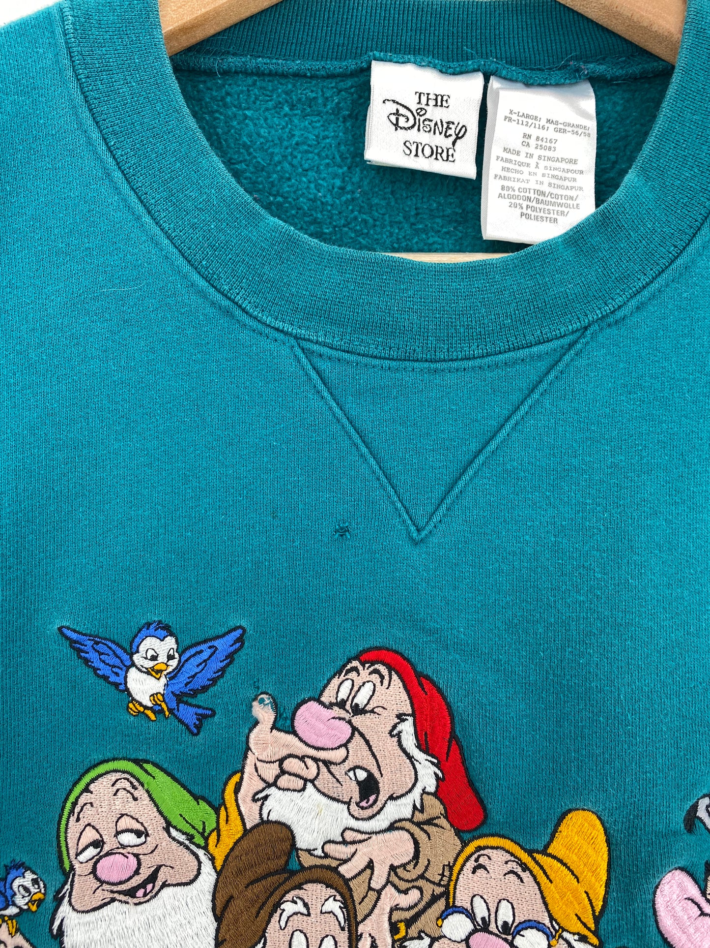 00' DISNEY THE SEVEN DWARFS Size XL Vintage Sweat-shirt / A3131