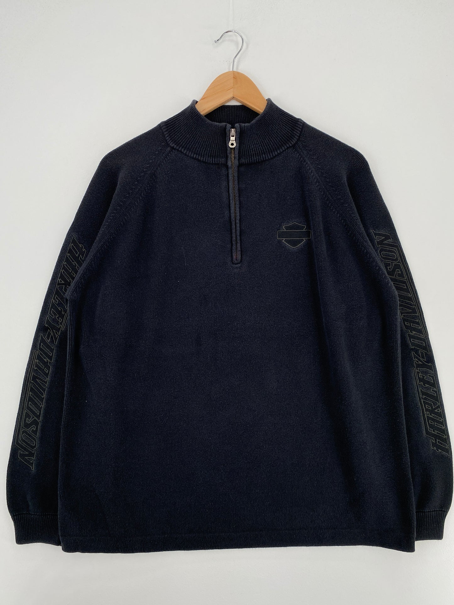 Vintage HARLEY DAVIDSON Size L Half Zip Sweat-Shirts/ A4785