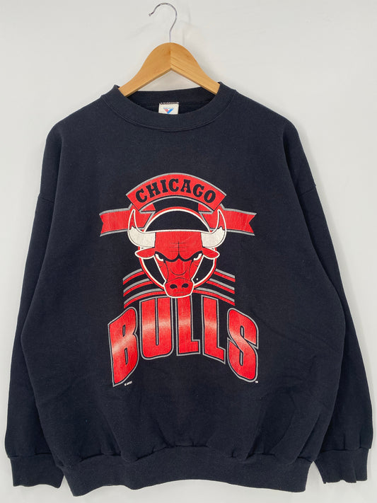 90’s CHICAGO BULLS Made in USA Size XL Vintage NBA Sweat shirt / K4880