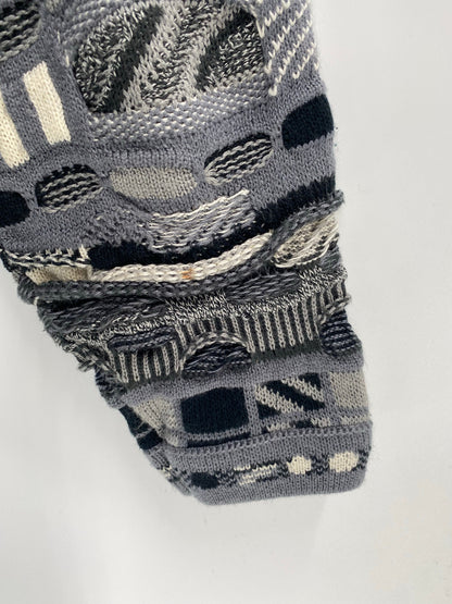 Vintage 3D COOGI- Style Made in USA Size L Knit Sweater / A7058