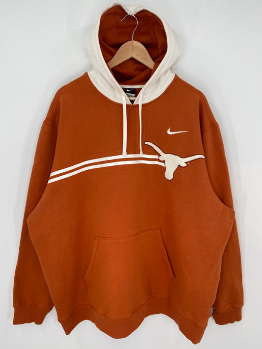 00' NIKE TEXAS LONGHORNS Size XXXL Vintage College Hoodie Sweat-shirt / K9386