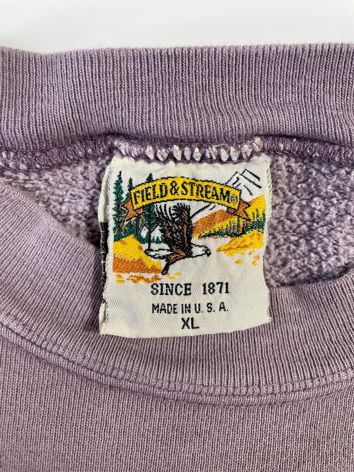90's FIELD & STREAM Made in USA Size XL Vintage Animal Sweat-Shirt / E349