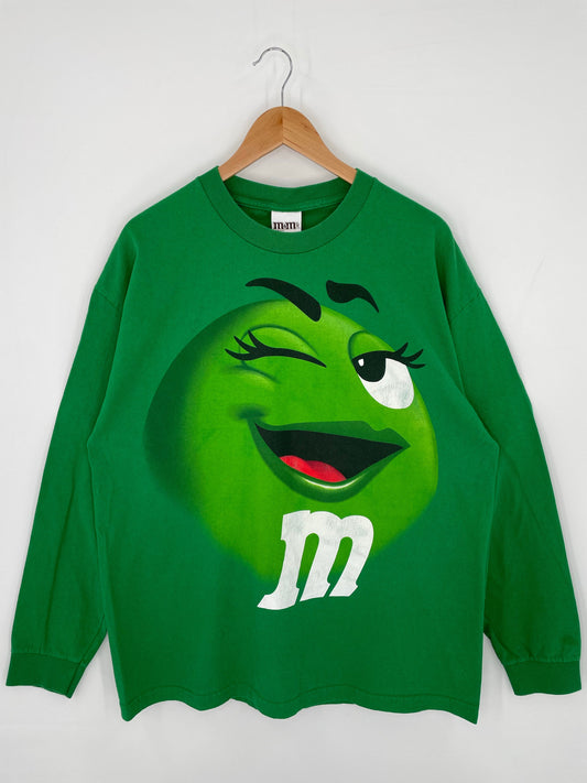 Vintage M&M'S Size XL Long Sleeve T-shirt / E937