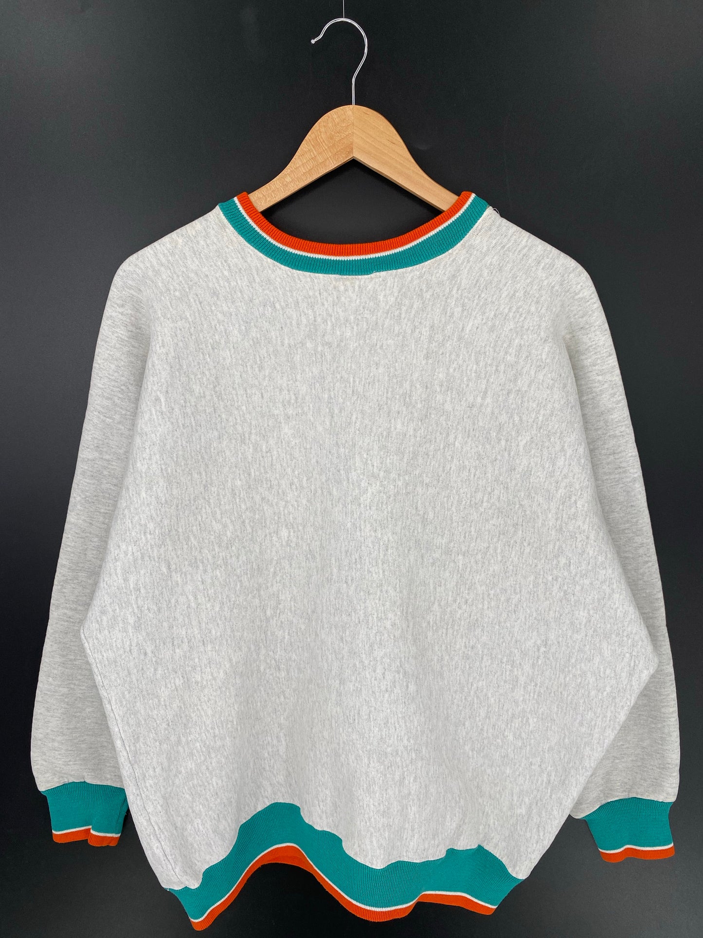 90’s MIAMI DOLPHINS Size No Tag (Approx.L) NFL Sweat-Shirt/ K8078