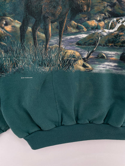 90’s MOOSE Size XL Vintage Animal Sweat-Shirt / E224