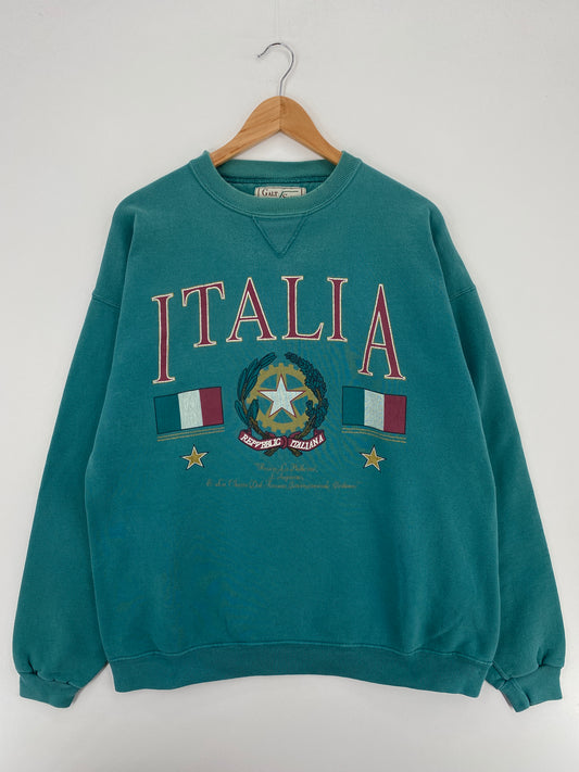 90’s ITALIA Made in USA Size L Vintage Sweat-Shirt / A4945