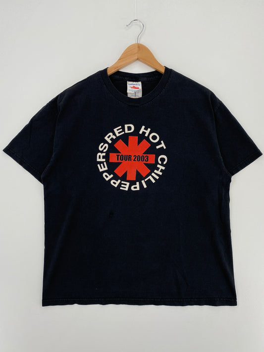 2003 RED HOT CHILI PEPPERS Size L Vintage Music T-Shirt / A5044
