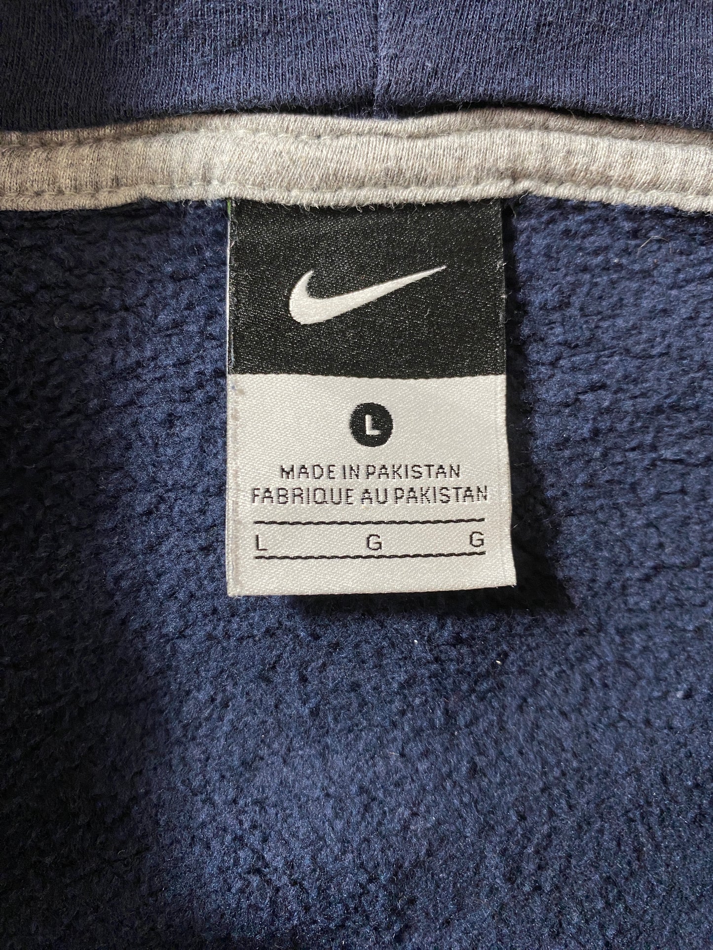 Vintage NIKE MINI SWOOSH Size L Zip-up Hoodie Sweat-Shirt / E5614S