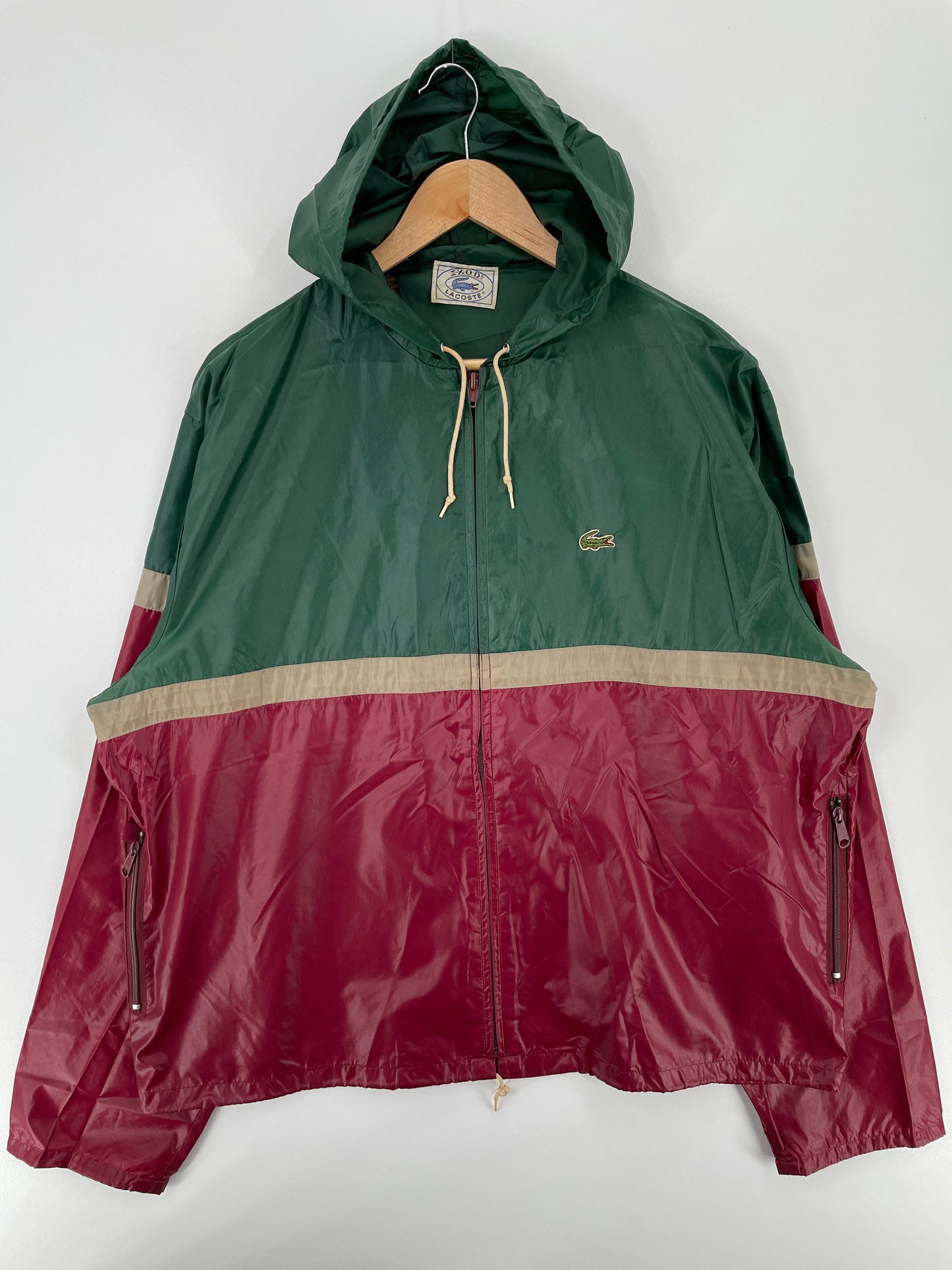 .80's IZOD LACOSTE Size XL Vintage Nylon Jacket / E1484N